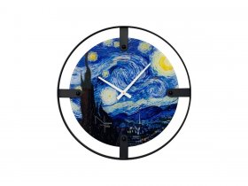 Часы интерьерные NT155 VAN GOGH STARRY NIGHT в Раздольном - razdolnoe.mebel-nsk.ru | фото