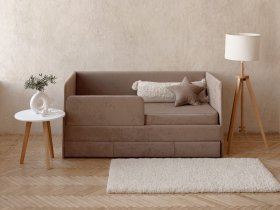 Диван-кровать Happy (капучино) в Раздольном - razdolnoe.mebel-nsk.ru | фото