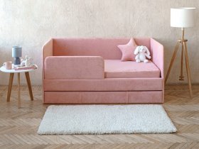 Диван-кровать Happy (коралловый) в Раздольном - razdolnoe.mebel-nsk.ru | фото