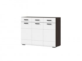 Комод 1200 КМ-01 Либерти (венге/белый глянец) в Раздольном - razdolnoe.mebel-nsk.ru | фото
