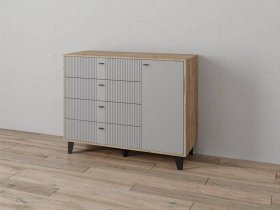 Комод «Катрин-13» (дуб крафт серый/серый) в Раздольном - razdolnoe.mebel-nsk.ru | фото
