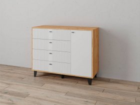 Комод «Катрин-13» (дуб крафт золотой/карбон фарфор) в Раздольном - razdolnoe.mebel-nsk.ru | фото