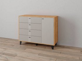 Комод «Катрин-13» (дуб крафт золотой/сантьяго софт) в Раздольном - razdolnoe.mebel-nsk.ru | фото