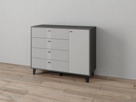 Комод «Катрин-13» (графит/светло-серый) в Раздольном - razdolnoe.mebel-nsk.ru | фото