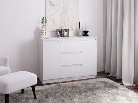 Комод Км011 (белый) в Раздольном - razdolnoe.mebel-nsk.ru | фото