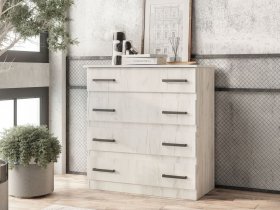 Комод Стандарт-6 NEW (дуб крафт белый) в Раздольном - razdolnoe.mebel-nsk.ru | фото