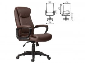 Кресло офисное BRABIX Enter EX-511, коричневое в Раздольном - razdolnoe.mebel-nsk.ru | фото