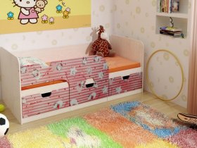 Кровать детская с ящиками 1,86 Минима Hello Kitty в Раздольном - razdolnoe.mebel-nsk.ru | фото