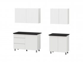 Кухонный гарнитур Эккервуд (2,0м) (SAFE) (белый) в Раздольном - razdolnoe.mebel-nsk.ru | фото