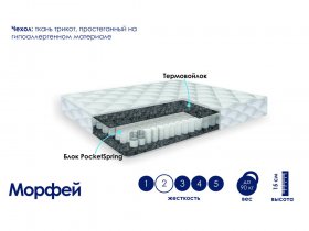 Матрас Морфей (жаккард) в Раздольном - razdolnoe.mebel-nsk.ru | фото