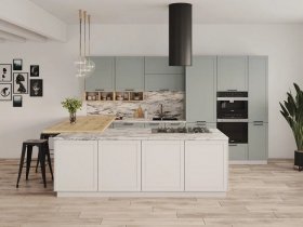 Модульная кухня Перо 3,4м (оазис) в Раздольном - razdolnoe.mebel-nsk.ru | фото