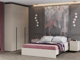 Модульная спальня Айри (кашемир) в Раздольном - razdolnoe.mebel-nsk.ru | фото