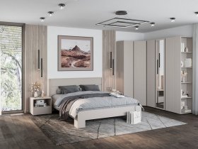 Модульная спальня Люмо (кашемир) в Раздольном - razdolnoe.mebel-nsk.ru | фото