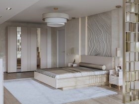 Модульная спальня Одетта (дуб эндгрей/меланж) в Раздольном - razdolnoe.mebel-nsk.ru | фото