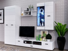 Модульная стенка Нэнси NEW в Раздольном - razdolnoe.mebel-nsk.ru | фото