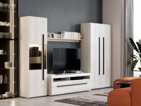 Модульная стенка Ницца (дуб витенберг) в Раздольном - razdolnoe.mebel-nsk.ru | фото