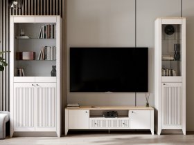 Модульная стенка Валенсия в Раздольном - razdolnoe.mebel-nsk.ru | фото