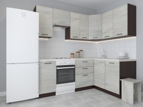 Модульная угловая кухня 1,4м*2,1м Лада (пикард) в Раздольном - razdolnoe.mebel-nsk.ru | фото