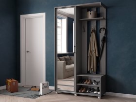Прихожая «Ларго-2» (графит серый) в Раздольном - razdolnoe.mebel-nsk.ru | фото
