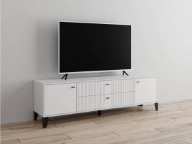 Тумба под ТВ Парус-10 (белый/белый снег) в Раздольном - razdolnoe.mebel-nsk.ru | фото