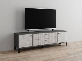 Тумба под ТВ Парус-10 (графит/мальта) в Раздольном - razdolnoe.mebel-nsk.ru | фото