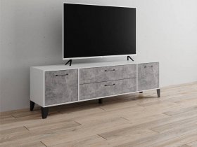 Тумба под ТВ Парус-13 (белый/ателье светлое) в Раздольном - razdolnoe.mebel-nsk.ru | фото