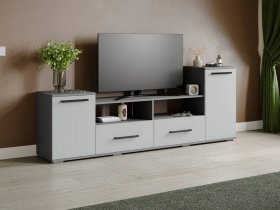 Тумба под ТВ Парус-2 (графит серый/серый камень) в Раздольном - razdolnoe.mebel-nsk.ru | фото