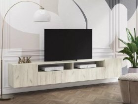 Тумба под ТВ Соло-16 (дуб крафт белый) в Раздольном - razdolnoe.mebel-nsk.ru | фото