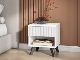 Тумба прикроватная Эккервуд (белый) в Раздольном - razdolnoe.mebel-nsk.ru | фото